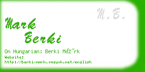 mark berki business card